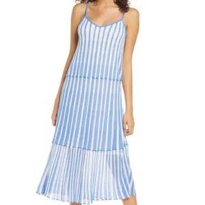 FOXIEDOX Anthropologie Blue White Striped Luna Knit Dress